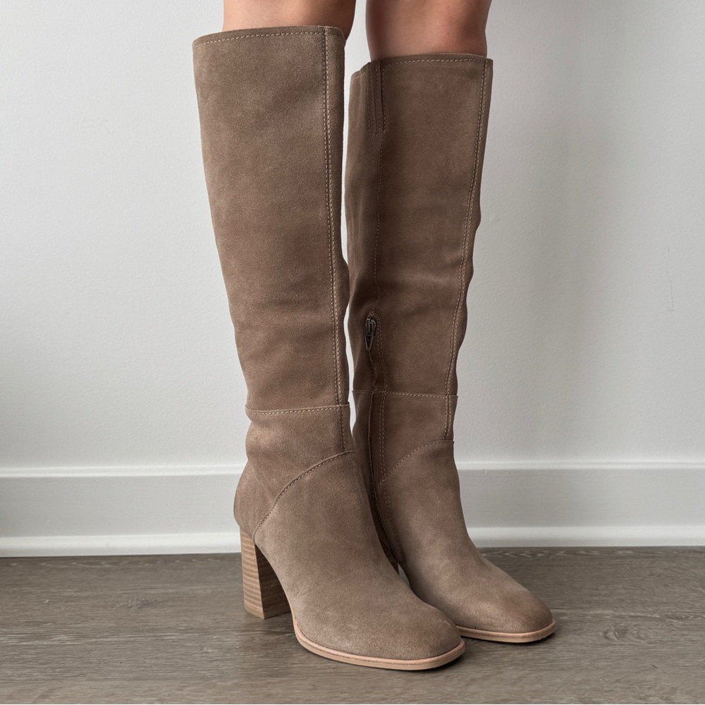 Dolce Vita Viral Knee High Truffle Beige Neutral Taupe Suede Fynn Boots Size 6